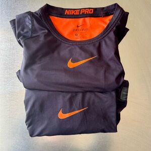 Nike Pro Dri-Fit Pair of Workout Exercise Shirts Medium